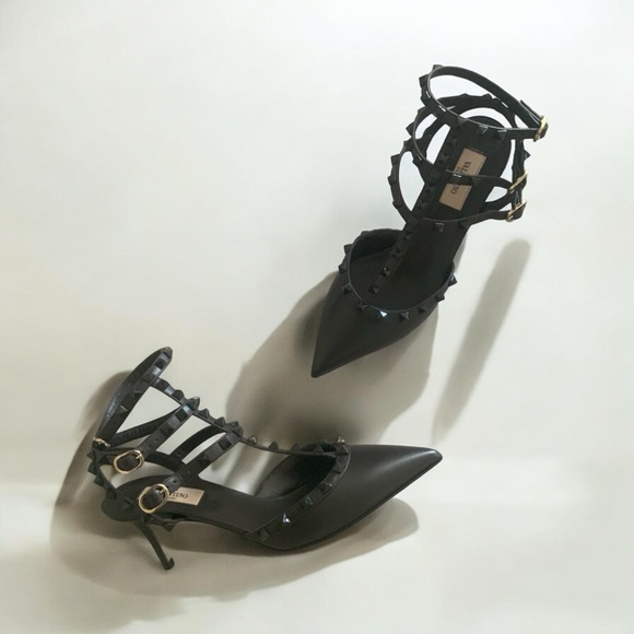 NWOB Valentino Garavani Rockstud Caged Sandal Pumps Size 39 $1190 - Picture 7 of 7